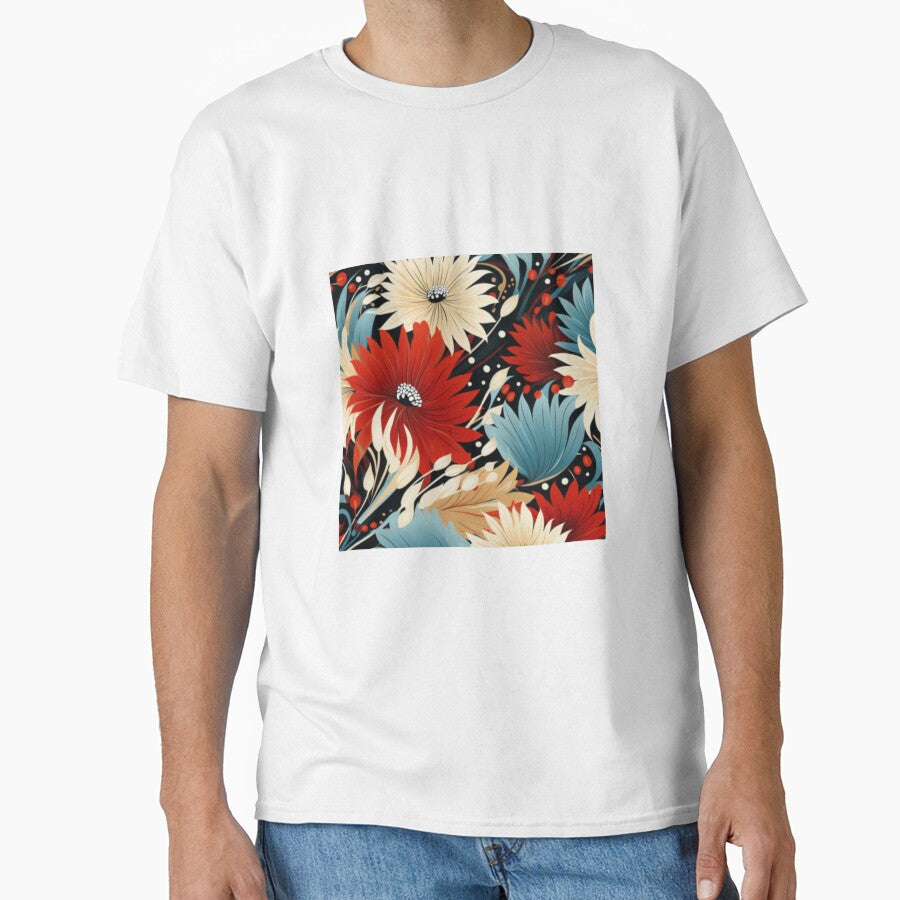 Desert Wildflowers -aboriginal art flowers 2 by DM-MD - Adult & Kids T-Shirts, Sweatshirts & Hoodies apparel design preview 1