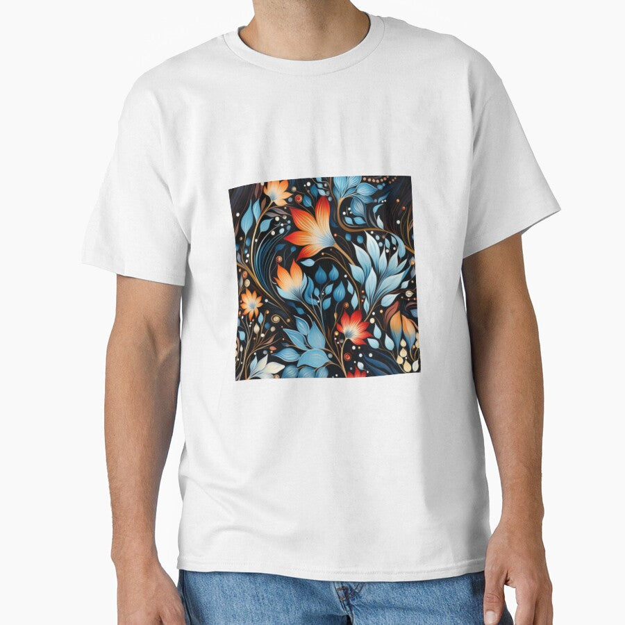 Desert Wildflowers -aboriginal art flowers 1 by DM-MD - Adult & Kids T-Shirts, Sweatshirts & Hoodies apparel design preview 1