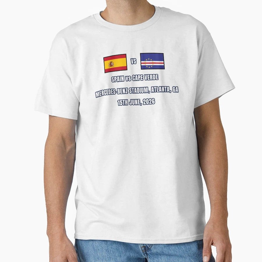 Spain Vs Cape Verde Football Match T-Shirt - Streetwear Style for Adults - T-Shirt, Sweatshirt, Hoodie
