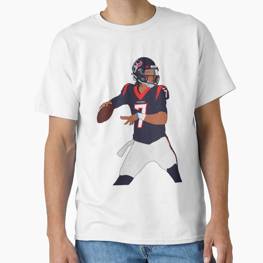 Cj Stroud Texans T-Shirt - Minimalist Print Men Women - T-Shirt, Sweatshirt, Hoodie