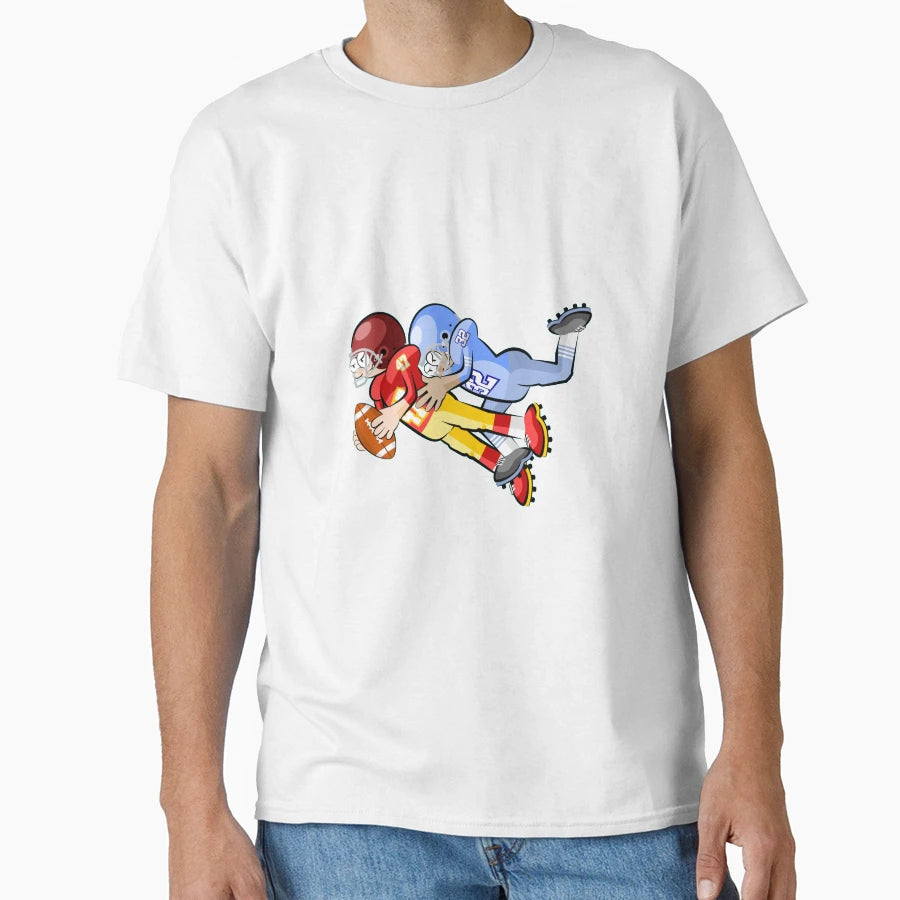 American Football Cartoon 12 41 T-Shirt - Aesthetic Graphic Unisex - T-Shirt, Sweatshirt, Hoodie