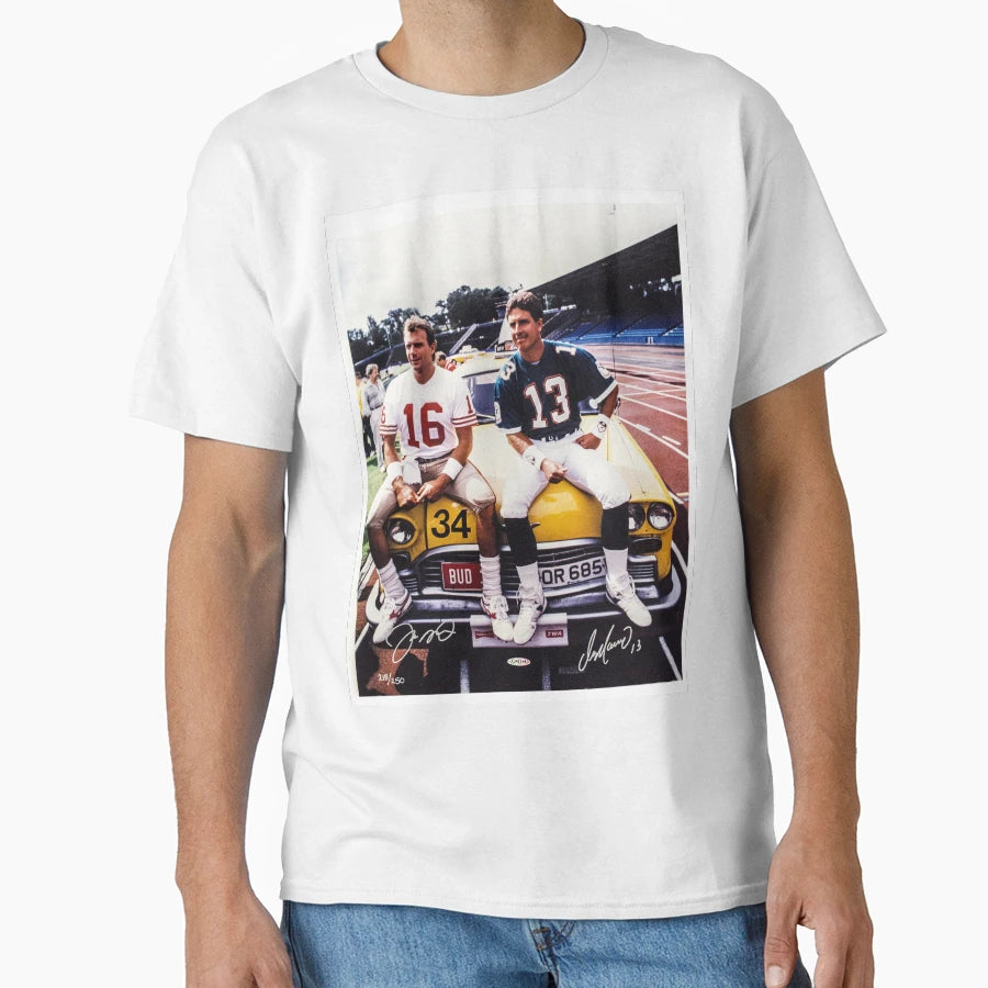 Dan Marino Joe Montana T-Shirt - Custom Art Print for Adults - T-Shirt, Sweatshirt, Hoodie