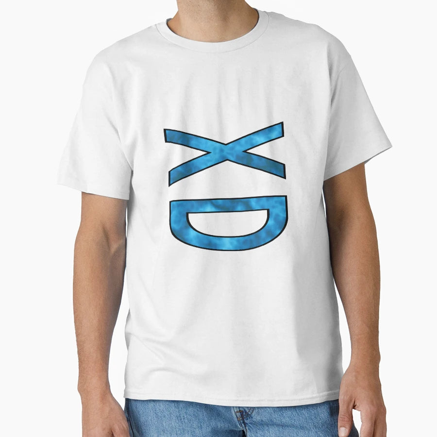 Xd Text Smiley Face T-Shirt - Novelty Apparel Unisex - T-Shirt, Sweatshirt, Hoodie