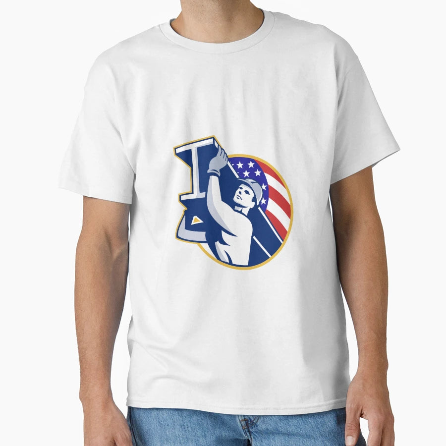 Construction Steel Worker I Beam T-Shirt - Novelty Apparel for Adults - T-Shirt, Sweatshirt, Hoodie