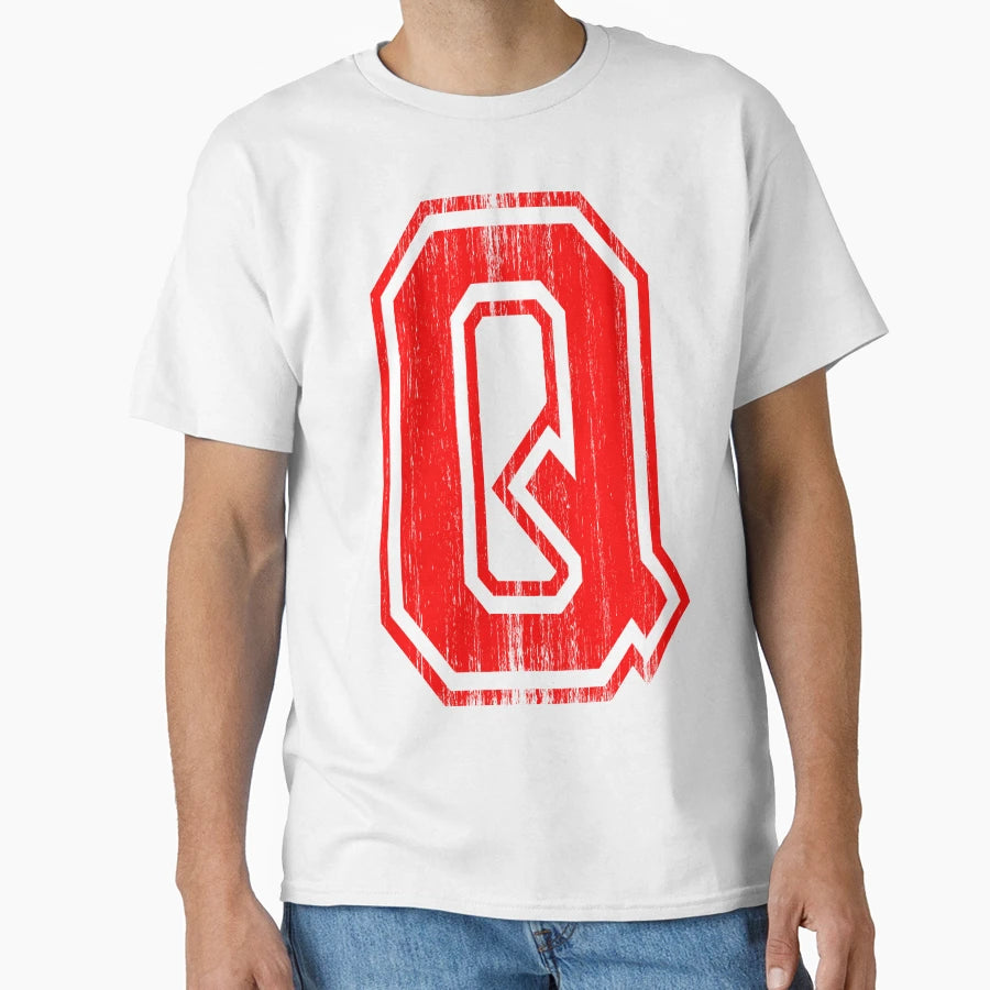 Big Red Letter Q T-Shirt - Casual Everyday Wear for Adults - T-Shirt, Sweatshirt, Hoodie