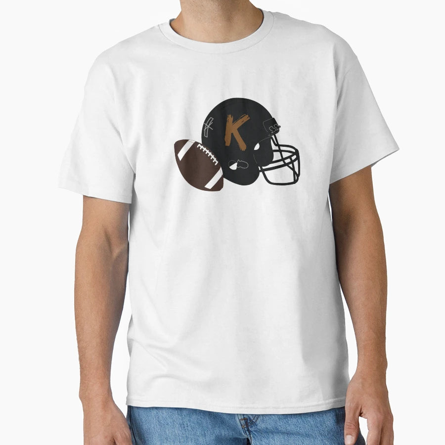 K Helmet American Football Monogram T-Shirt - Graphic Print for Adults - T-Shirt, Sweatshirt, Hoodie