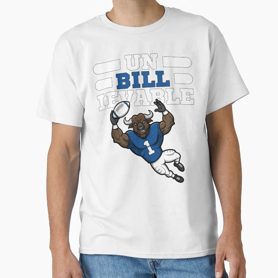 Un Bill Ievable Buffalos Football T-Shirt - Minimalist Print for Adults - T-Shirt, Sweatshirt, Hoodie