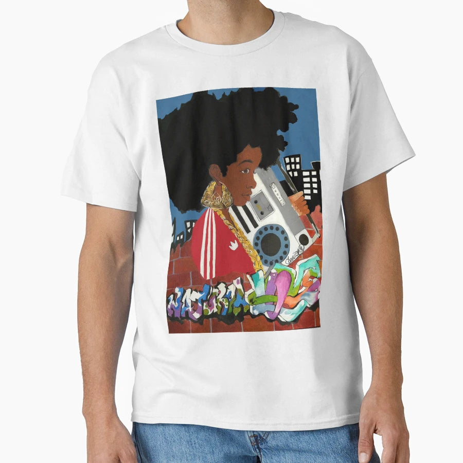 Old School Afro T-Shirt - Graphic Print Men Women - T-Shirt, Sweatshirt, Hoodie