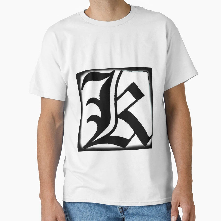 Calligraphy K T-Shirt - Novelty Apparel for Adults - T-Shirt, Sweatshirt, Hoodie