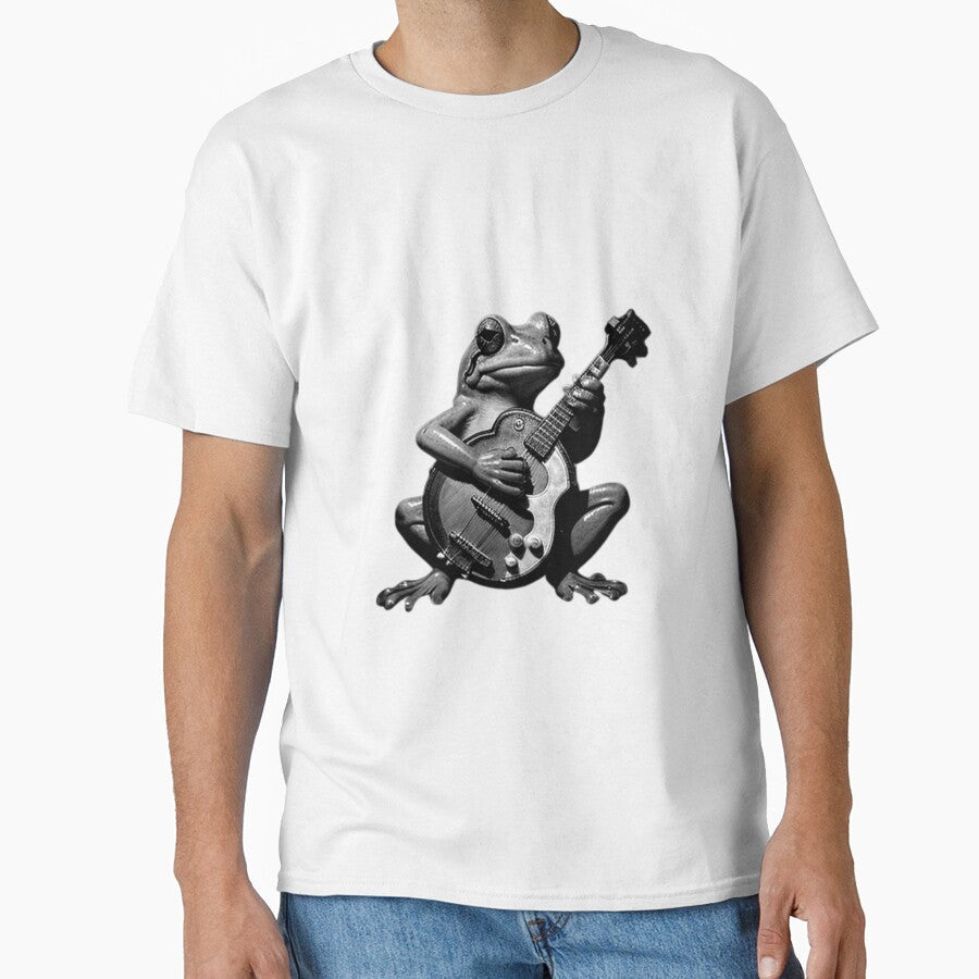 Frog playing banjo" cool Goliath lover by Obinne - Adult & Kids T-Shirts, Sweatshirts & Hoodies apparel design preview 1