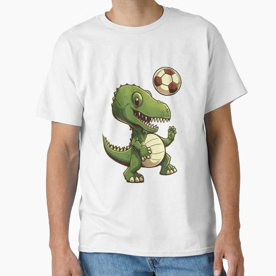 Little Dino Soccer by PatternBestFan - Adult & Kids T-Shirts, Sweatshirts & Hoodies apparel design preview 1