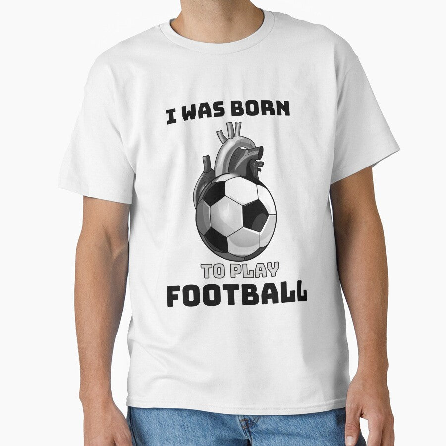 I was born to play football by Marti - Adult & Kids T-Shirts, Sweatshirts & Hoodies apparel design preview 1