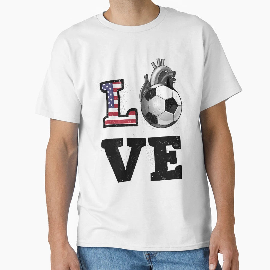 American Soccer T-Shirt - Aesthetic Graphic Unisex - T-Shirt, Sweatshirt, Hoodie