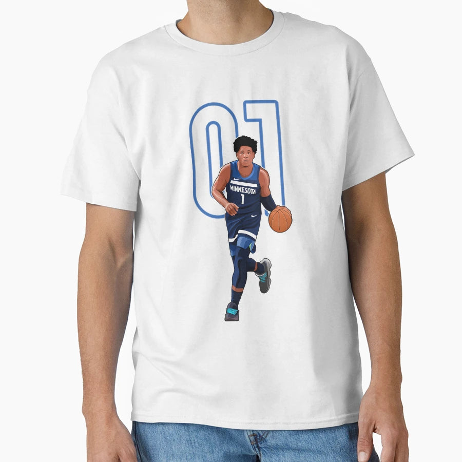 Anthony Edwards Minnesota 1 Number T-Shirt - Unique Graphic Unisex - T-Shirt, Sweatshirt, Hoodie