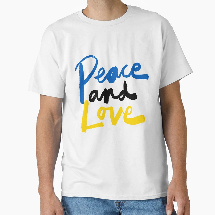Peace And Love Ukraine 2022 T-Shirt - Minimalist Print for Adults - T-Shirt, Sweatshirt, Hoodie