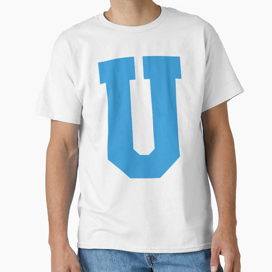 Alphabet Blue U Sports Letter U T-Shirt - Fun Novelty Design Men Women - T-Shirt, Sweatshirt, Hoodie