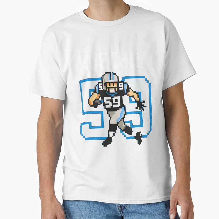 Luke Kuechly 8 Bit Pixel Art T-Shirt - Aesthetic Graphic Men Women - T-Shirt, Sweatshirt, Hoodie