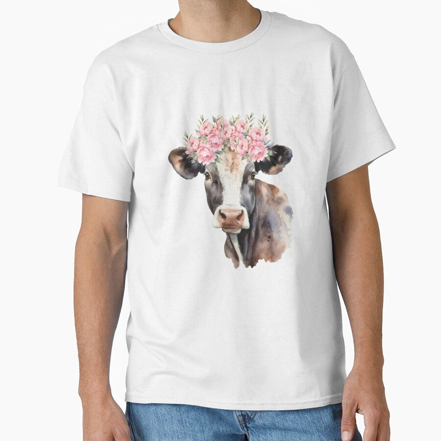 Cow flower crown by hexchen09 - Adult & Kids T-Shirts, Sweatshirts & Hoodies apparel design preview 1