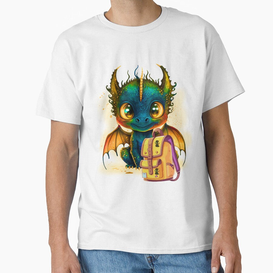 Baby dragon back to school by Astralia - Adult & Kids T-Shirts, Sweatshirts & Hoodies apparel design preview 1
