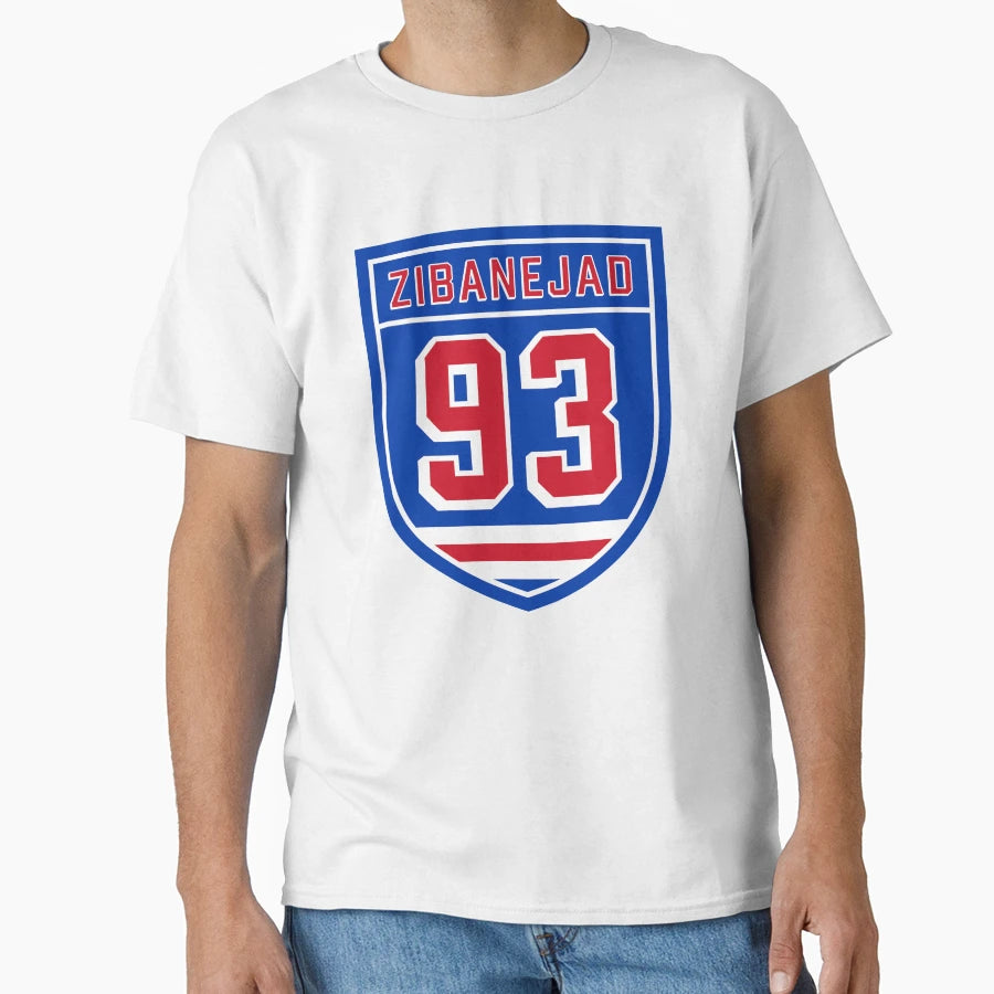 Zibanejad 93 Emblem T-Shirt - Minimalist Print Men Women - T-Shirt, Sweatshirt, Hoodie