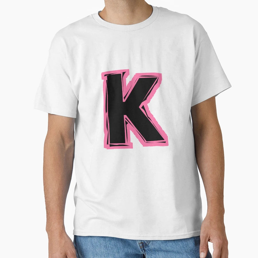 K Initial T-Shirt - Trendy Graphic Unisex - T-Shirt, Sweatshirt, Hoodie