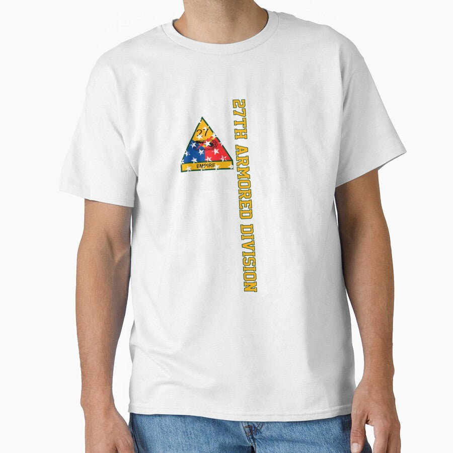 27th Armored Division American Flag by RyanHolmes16 - Adult & Kids T-Shirts, Sweatshirts & Hoodies apparel design preview 1