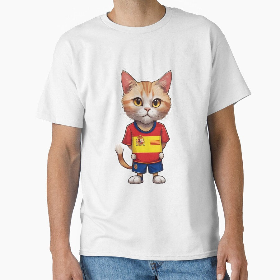 SPAIN Sports Team: a Cat wearing colours of Spanish - Adult & Kids T-Shirts, Sweatshirts & Hoodies apparel design preview 1