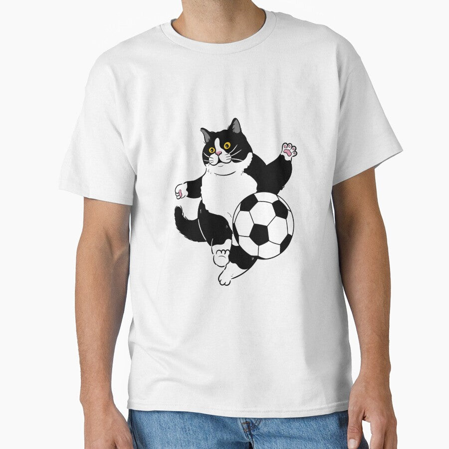 Soccer Cat by AMERICANCHEEZ - Adult & Kids T-Shirts, Sweatshirts & Hoodies apparel design preview 1