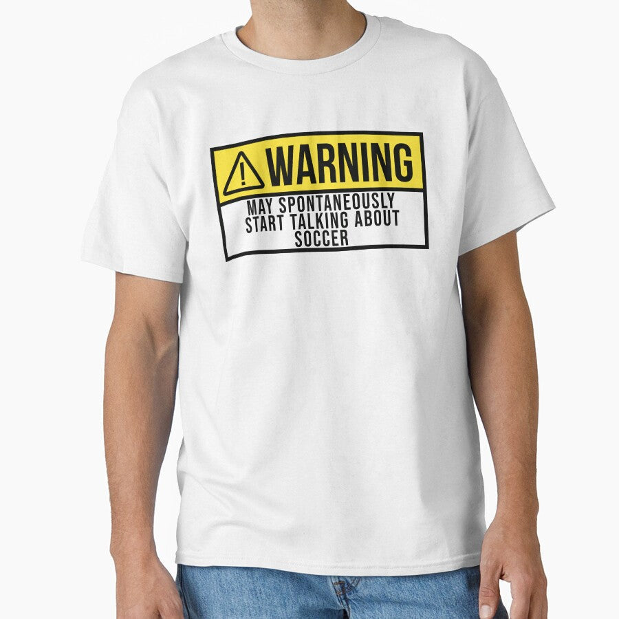 Soccer Warning by XCIV - Adult & Kids T-Shirts, Sweatshirts & Hoodies apparel design preview 1