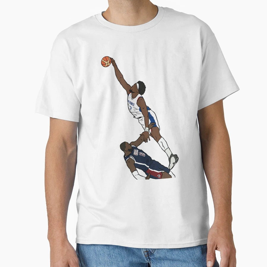 Guerschon Yabusele Dunks Lebron T-Shirt - Trendy Graphic Men Women - T-Shirt, Sweatshirt, Hoodie