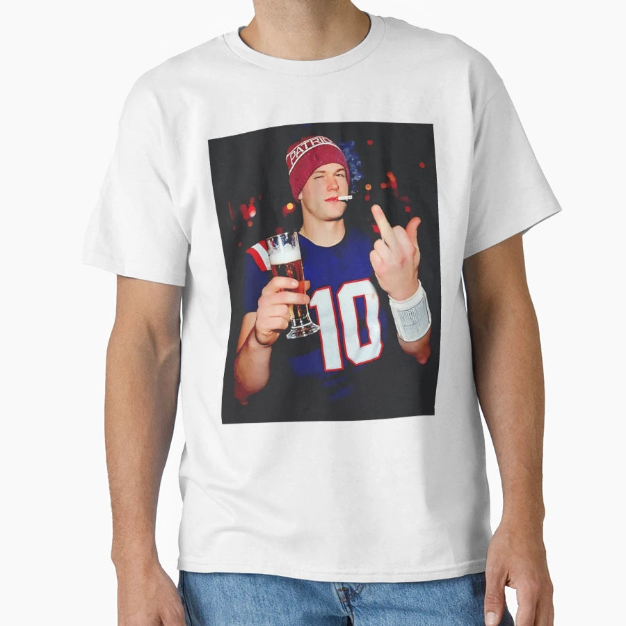 Drake Maye Smoking Middle Finger T-Shirt - Novelty Apparel Men Women - T-Shirt, Sweatshirt, Hoodie