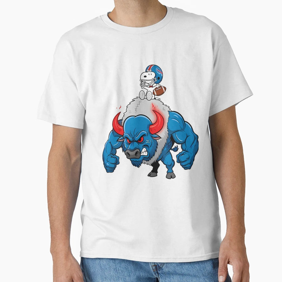 Buffalo And Snoopy Bills Football T-Shirt - Aesthetic Graphic Men Women - T-Shirt, Sweatshirt, Hoodie