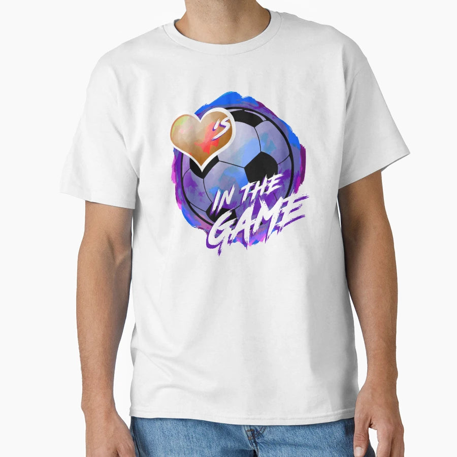 Soccer Hearts Game Dirty Blue T-Shirt - Casual Everyday Wear Men Women - T-Shirt, Sweatshirt, Hoodie