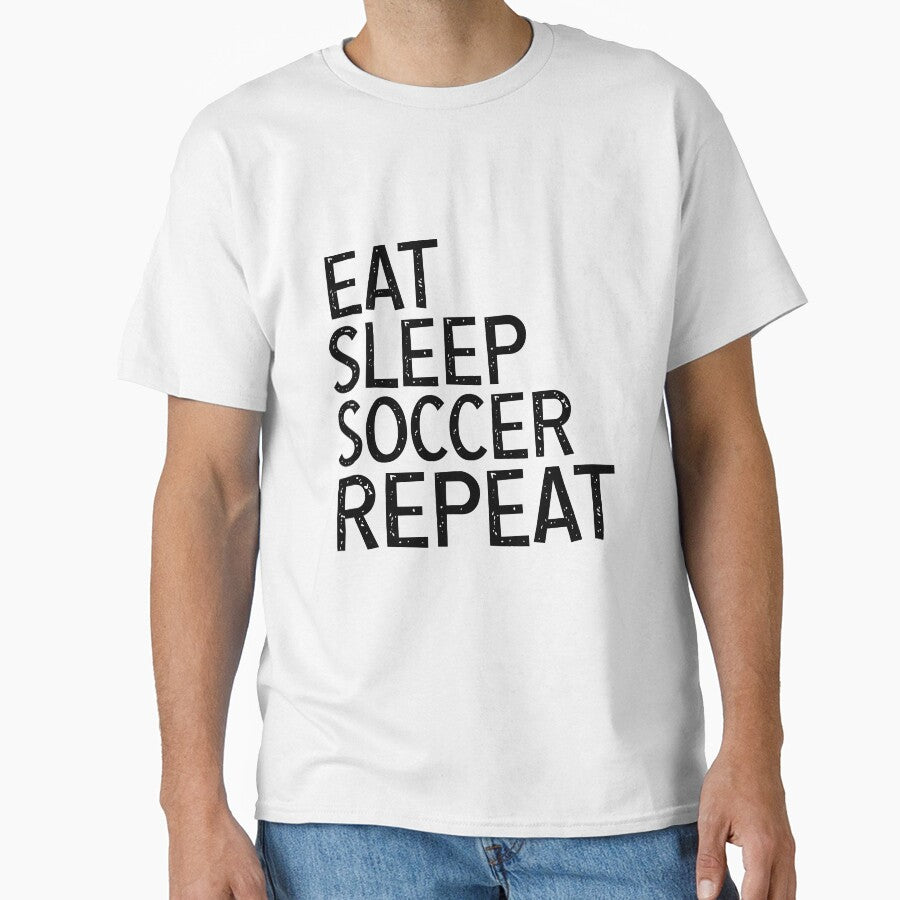 Eat Sleep Soccer Repeat, For Lover by GoldenGerrari - Adult & Kids T-Shirts, Sweatshirts & Hoodies apparel design preview 1