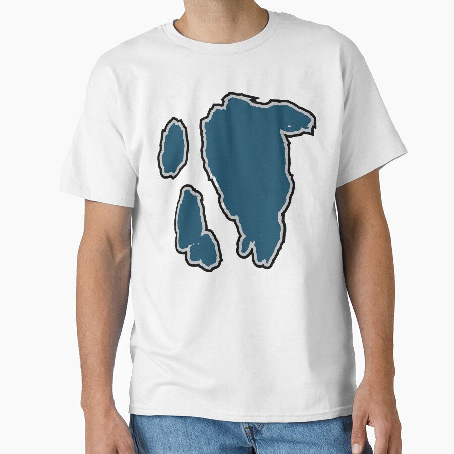 Big Royal Blue Cow Pattern White Cowhide by - Adult & Kids T-Shirts, Sweatshirts & Hoodies apparel design preview 1