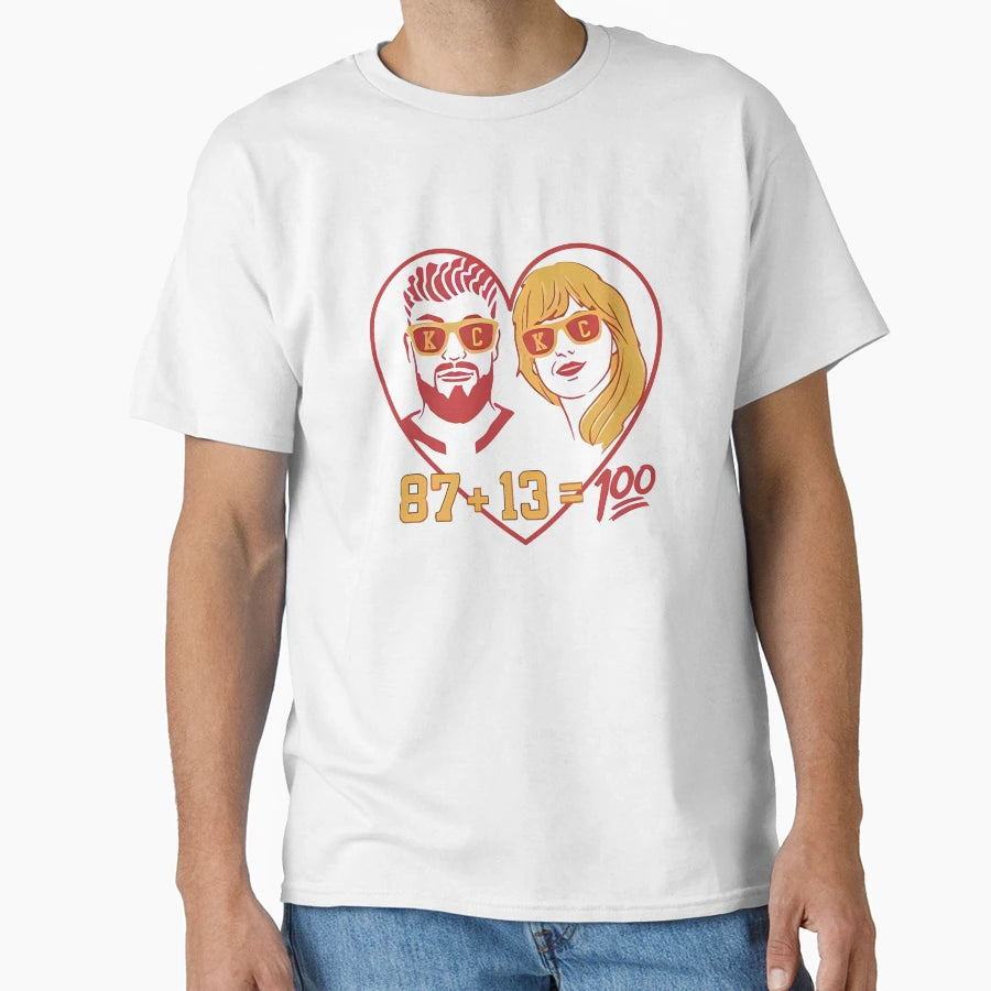Taylor Travis 87 Plus 13 Equals 100 T-Shirt - Minimalist Print Men Women - T-Shirt, Sweatshirt, Hoodie