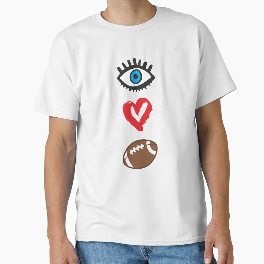 I Love Football Trending Hypebeast T-Shirt - Fun Novelty Design for Adults - T-Shirt, Sweatshirt, Hoodie