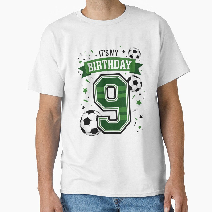 Birthday Boy 9 Soccer Its My 9th Boys by NeomiStoreSS - Adult & Kids T-Shirts, Sweatshirts & Hoodies apparel design preview 1