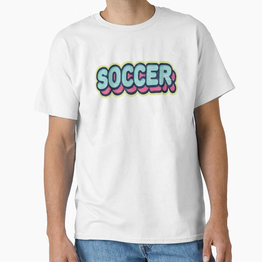 Soccer Sticker Style text by Numero14 - Adult & Kids T-Shirts, Sweatshirts & Hoodies apparel design preview 1