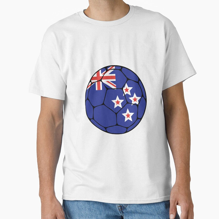New Zealand Flag Soccer Ball by ehgraphics15 - Adult & Kids T-Shirts, Sweatshirts & Hoodies apparel design preview 1