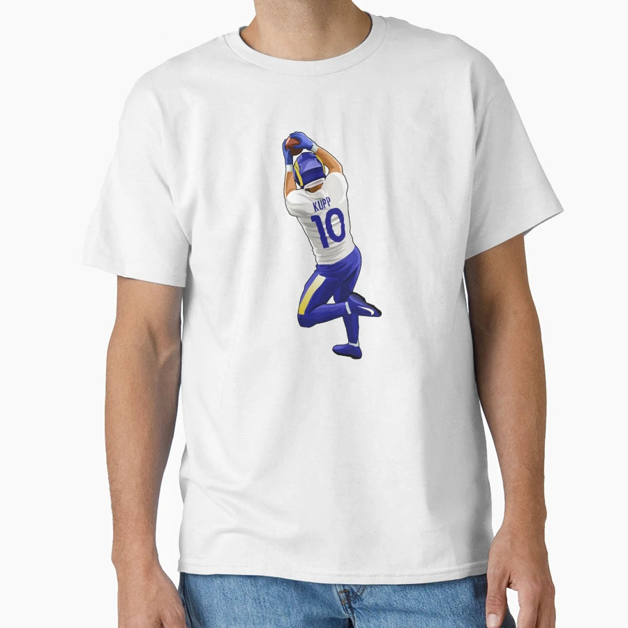 Cooper Kupp No 10 Catch Touchdown Art T-Shirt - Aesthetic Graphic Men Women - T-Shirt, Sweatshirt, Hoodie