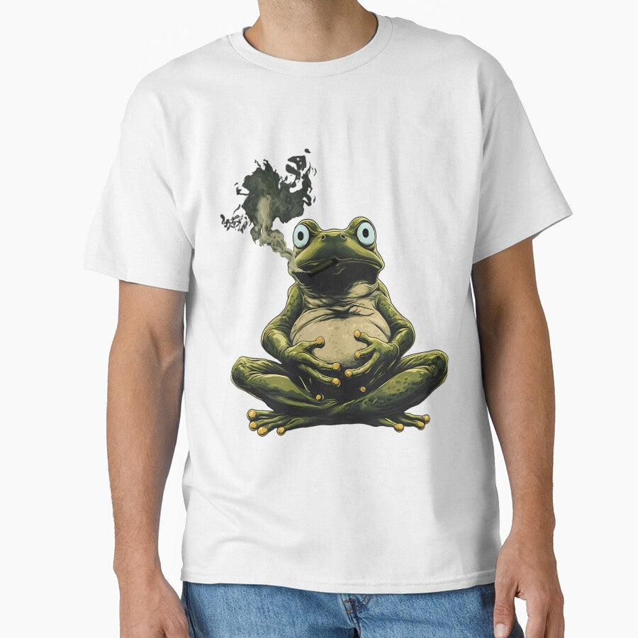Funny Smoking Frog Meme Lazy Vibes Gift by - Adult & Kids T-Shirts, Sweatshirts & Hoodies apparel design preview 1