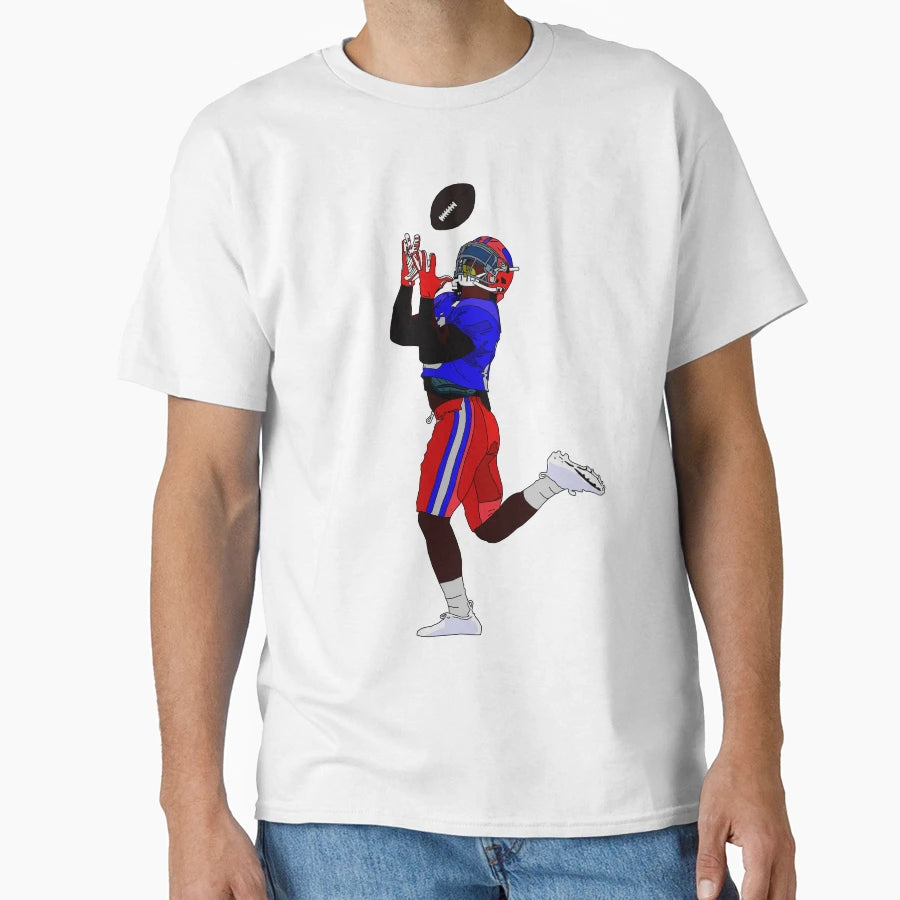 Over Shoulder Football Catch T-Shirt - Casual Everyday Wear Men Women - T-Shirt, Sweatshirt, Hoodie