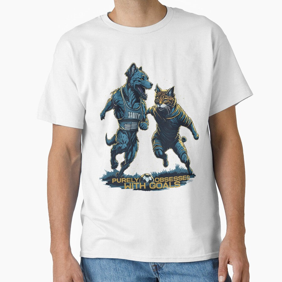 Soccer, Football, Cat, Dog, Obsession with Goals by - Adult & Kids T-Shirts, Sweatshirts & Hoodies apparel design preview 1