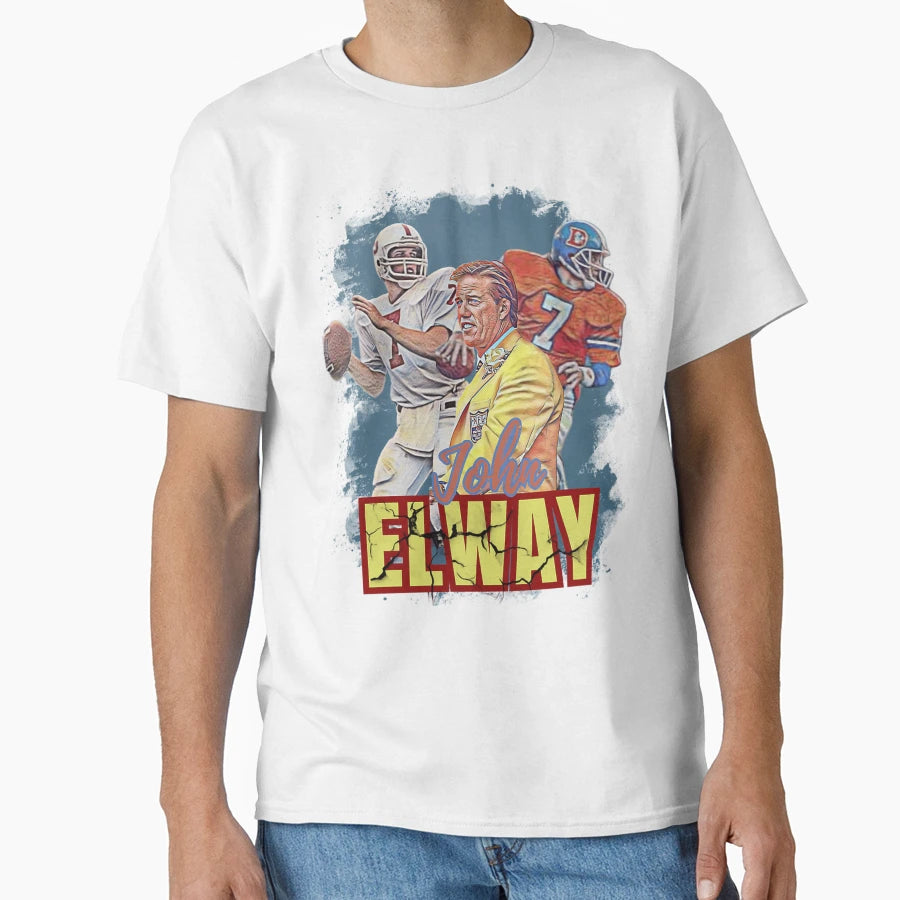 John Elway Fan Art T-Shirt - Unique Graphic for Adults - T-Shirt, Sweatshirt, Hoodie
