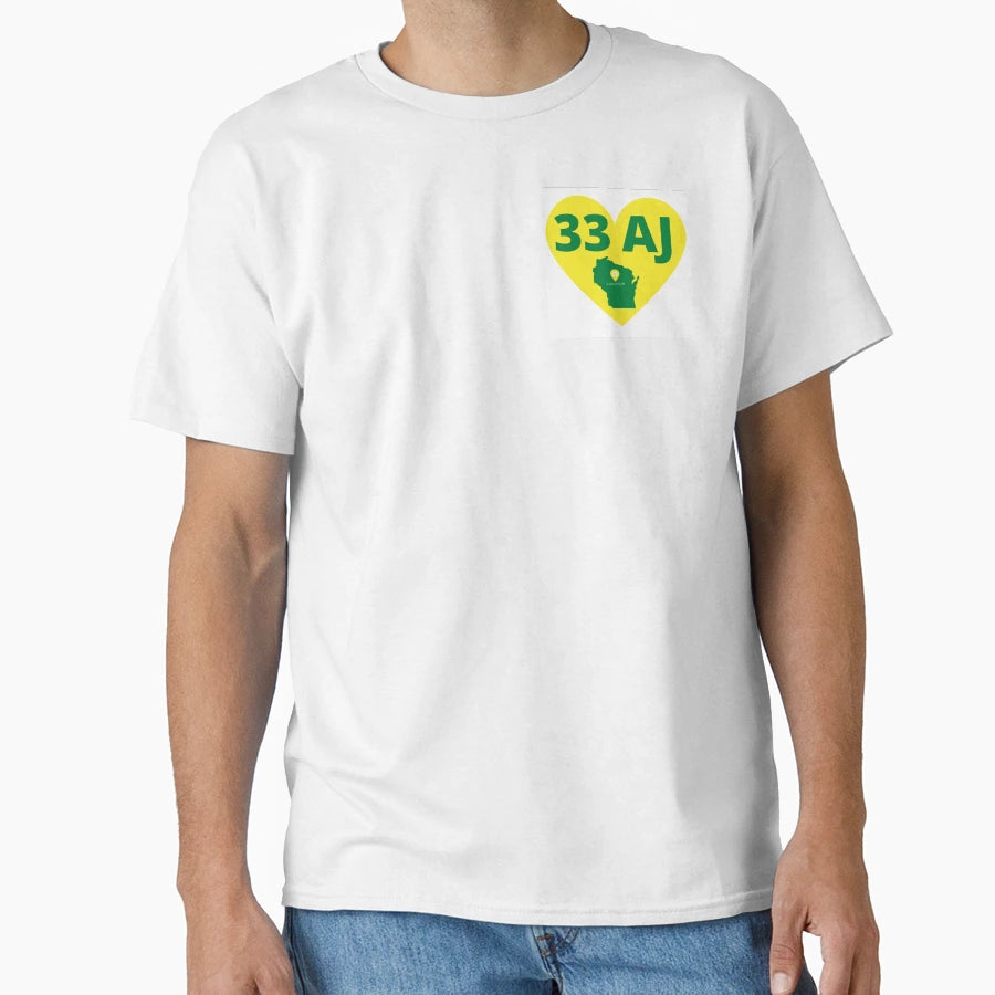 Green Bay Packers 33 Aj T-Shirt - Casual Everyday Wear Unisex - T-Shirt, Sweatshirt, Hoodie