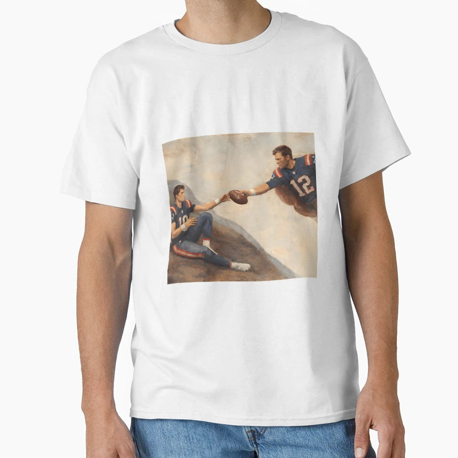 New England Football TB And Drake Maye T-Shirt - Minimalist Print Unisex - T-Shirt, Sweatshirt, Hoodie
