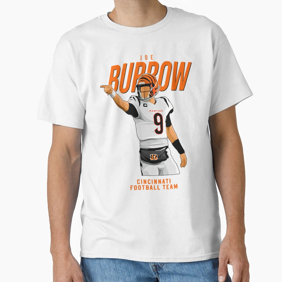 JB 9 Cincinnati Football Team T-Shirt - Minimalist Print Men Women - T-Shirt, Sweatshirt, Hoodie