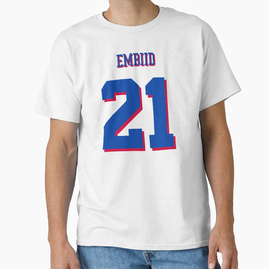 Joel Embiid Game Time Jersey No 21 T-Shirt - Aesthetic Graphic for Adults - T-Shirt, Sweatshirt, Hoodie