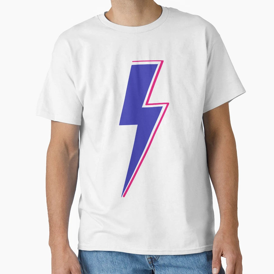 Blue Lighting Bolt T-Shirt - Aesthetic Graphic Men Women - T-Shirt, Sweatshirt, Hoodie